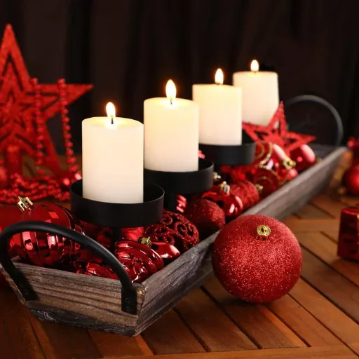 Baubles - Christmas tree decorations - Red 77 pieces