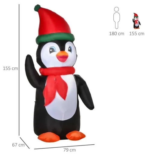 Inflatable Christmas Penguin 1.6 m Christmas Decoration