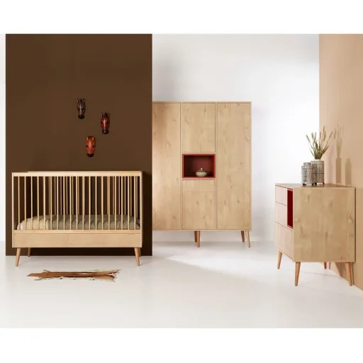 Quax Cocoon Commode tiroirs imitation chêne naturel