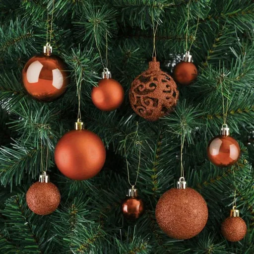 Christmas balls - Christmas tree decorations - bronze 100 pieces.