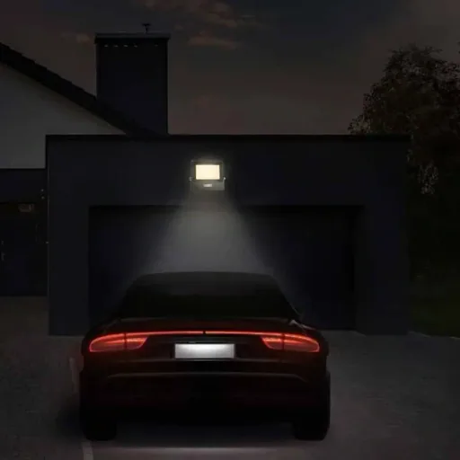 VT-158S LED Floodlight with Sensor - 50 W - 4000 Lm - 4000K - Black