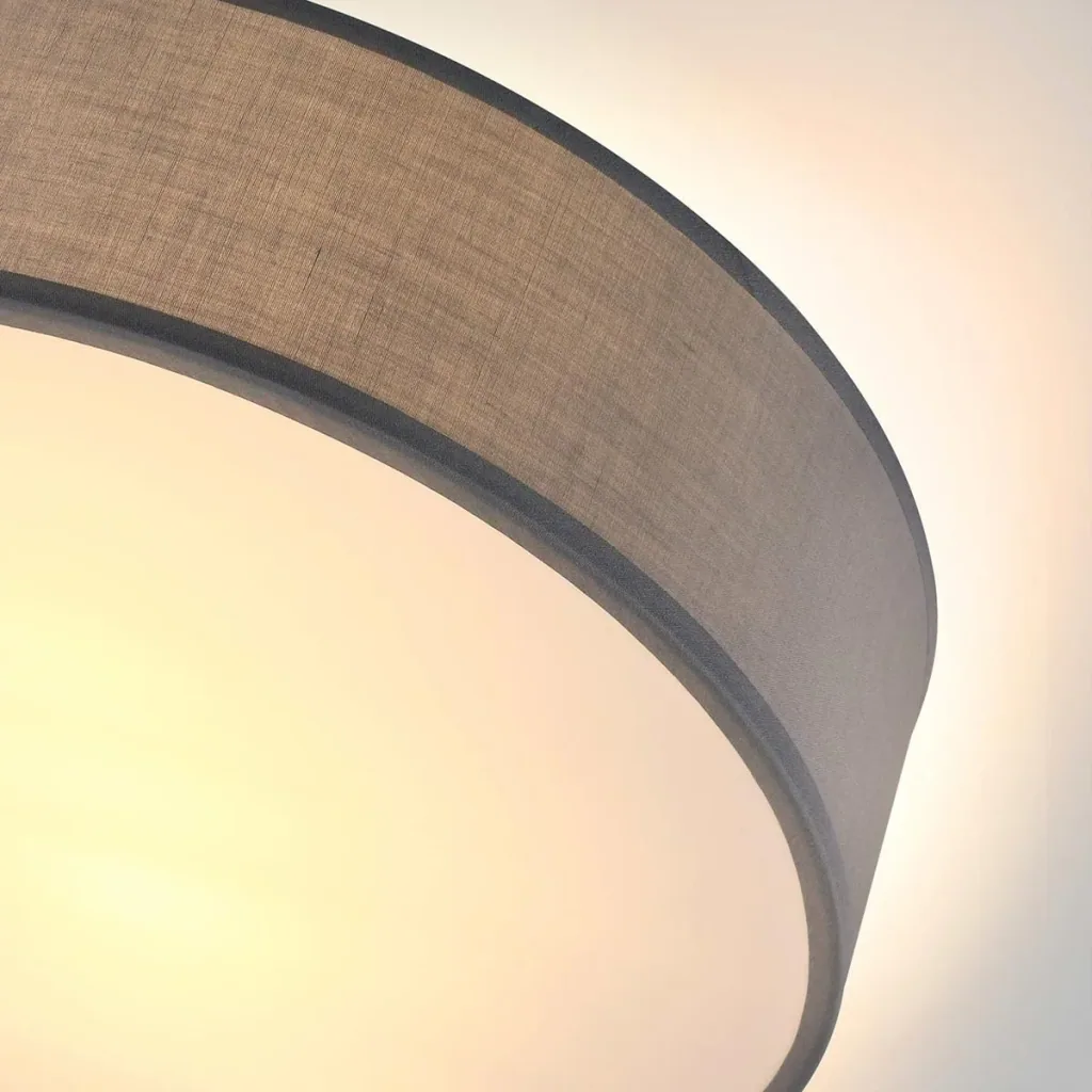 Ceiling light - grey - fabric - Ø38cm