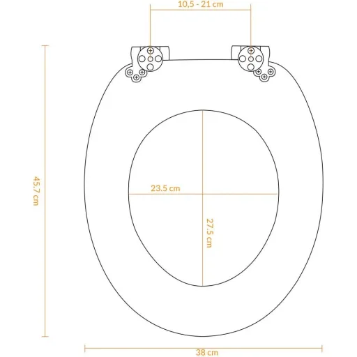 MDF toilet seat with soft close Beach