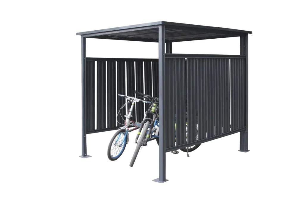 Abri et garage à vélos Westmann Fieta, 180×203×210 cm, Anthracite – Acier avec parois à lattes