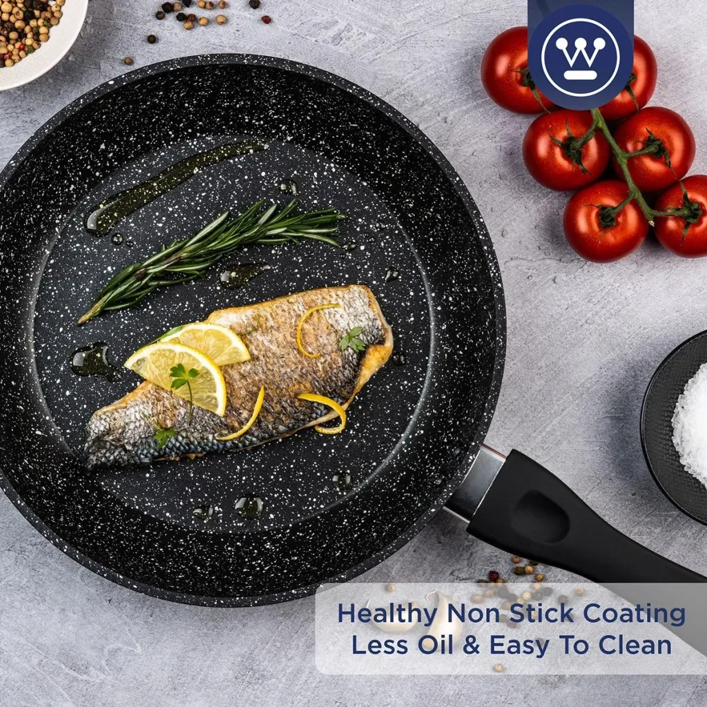 Black marble frying pan (28 cm)