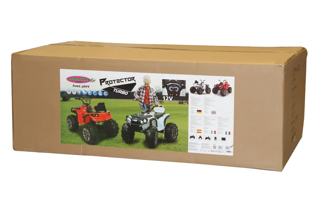 Ride-on Quad Protector for children, 12 Volt, red
