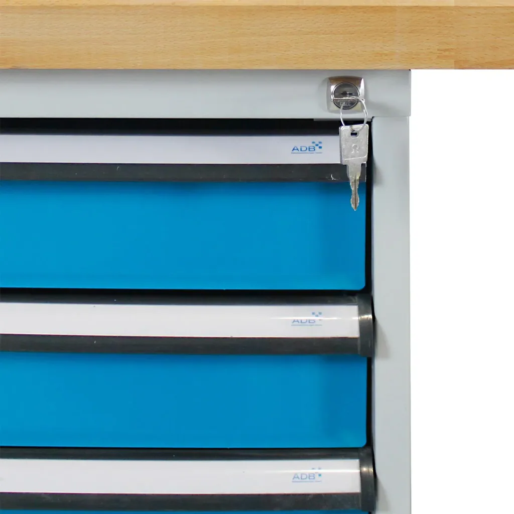 Workbench 2000 with drawer box, 4 drawers