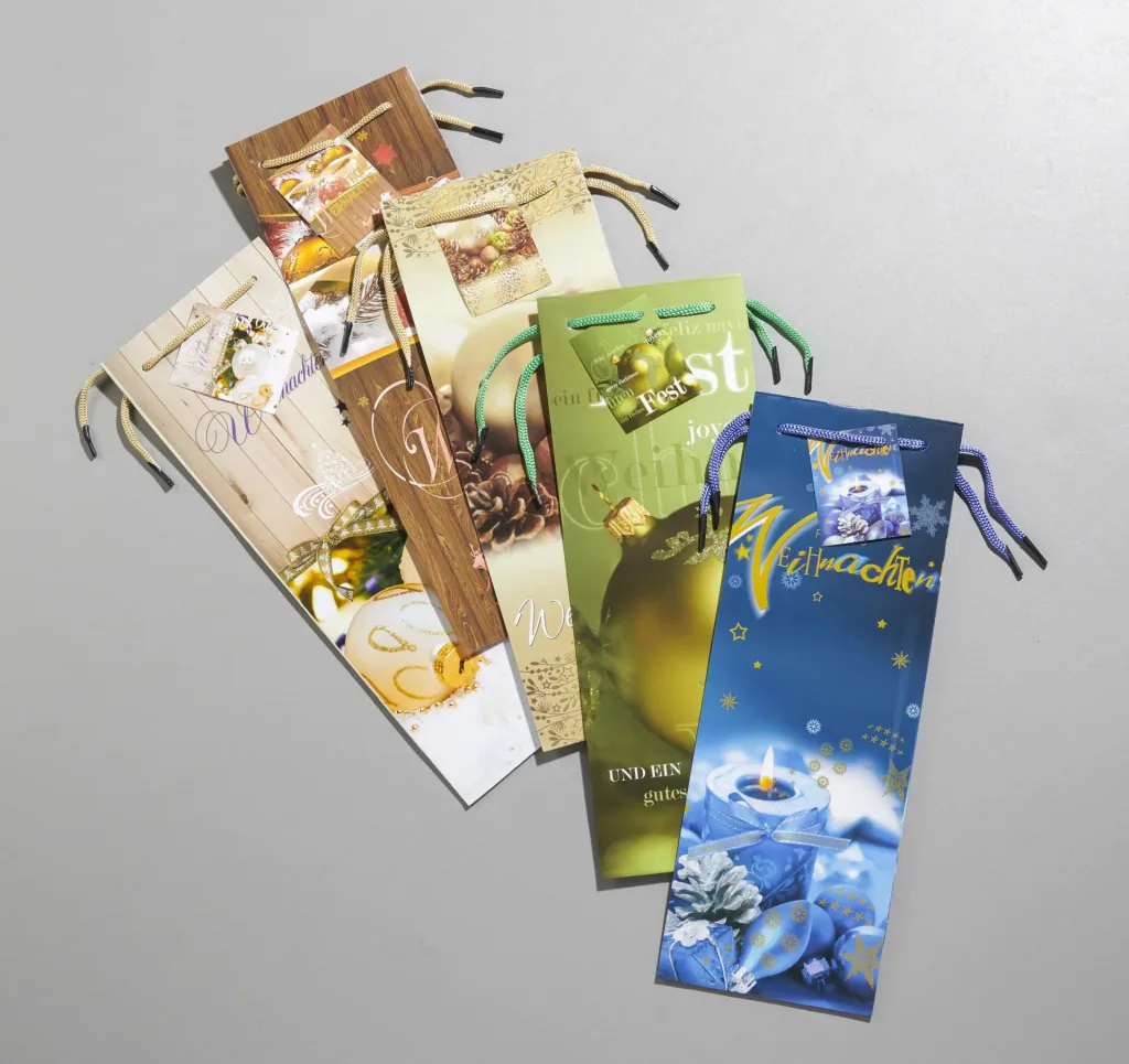 Bottle bags "Christmas", 5 pieces