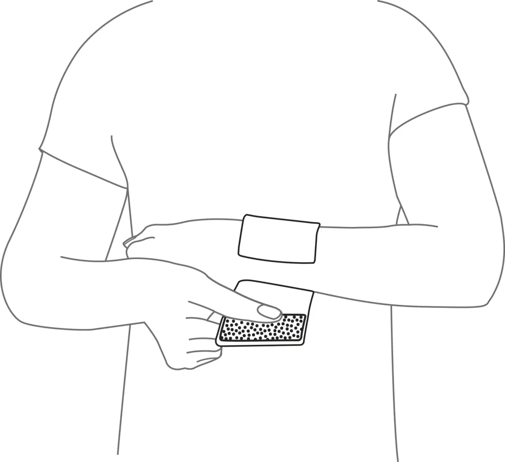 Wrist support made from recycled plastic