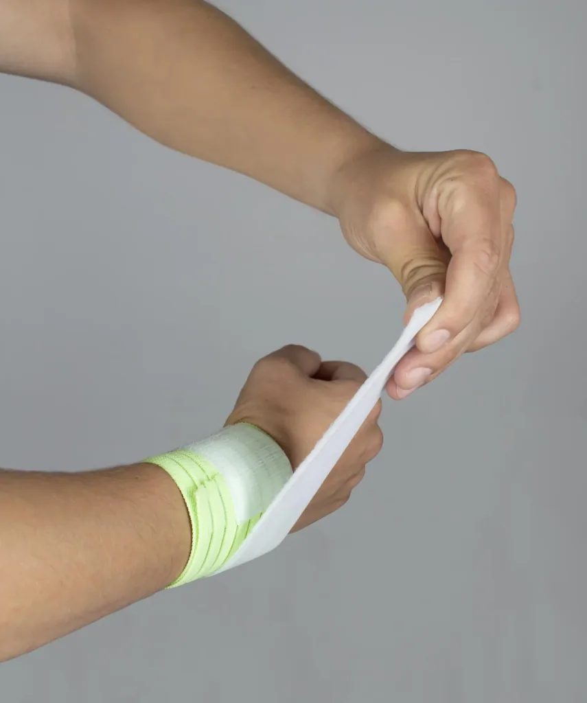 Wrist support made from recycled plastic