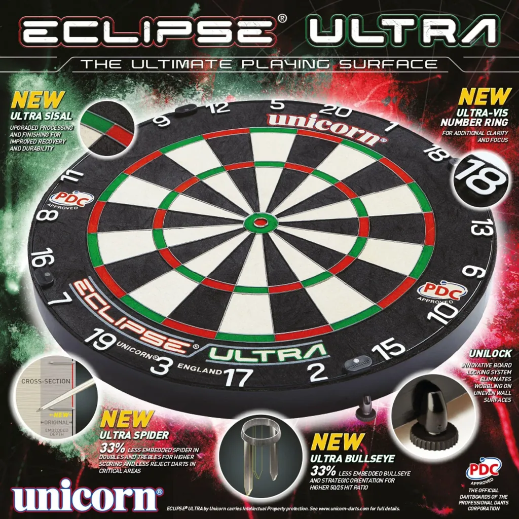 Unicorn Eclipse ULTRA - Bristle Dartboard