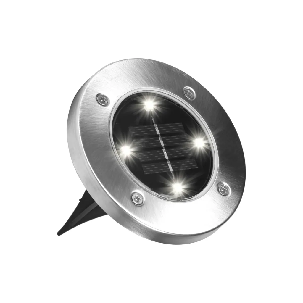 LED Solar Light Disk Lights - 4 pieces