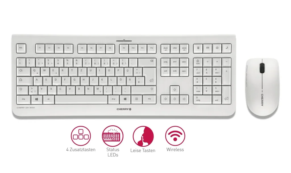 Wireless keyboard and mouse set DW 3000 gray