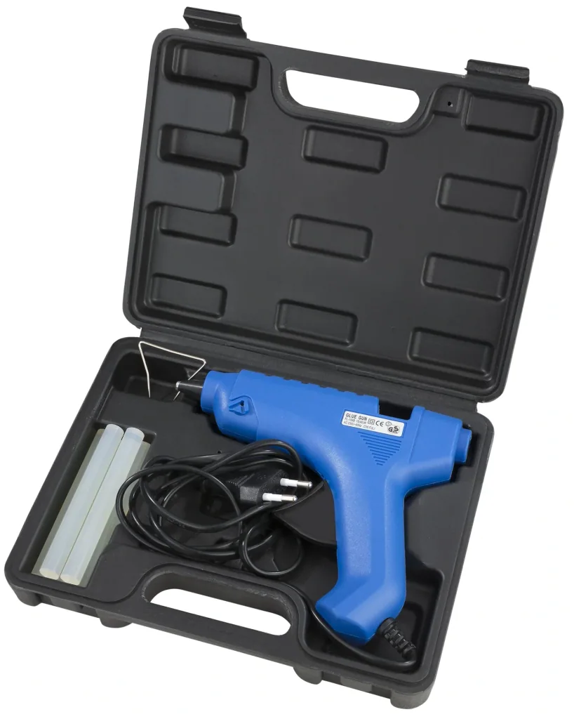 Hot glue gun KP 40 with accessories in a case