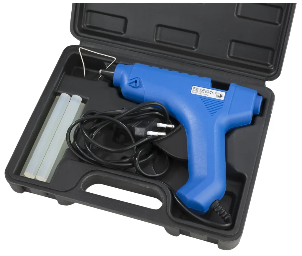 Hot glue gun KP 40 with accessories in a case