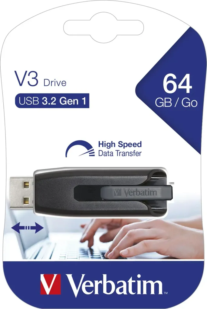 64 GB USB 3.2 GEN1 Speicherstick, V3 Store n Go in grau