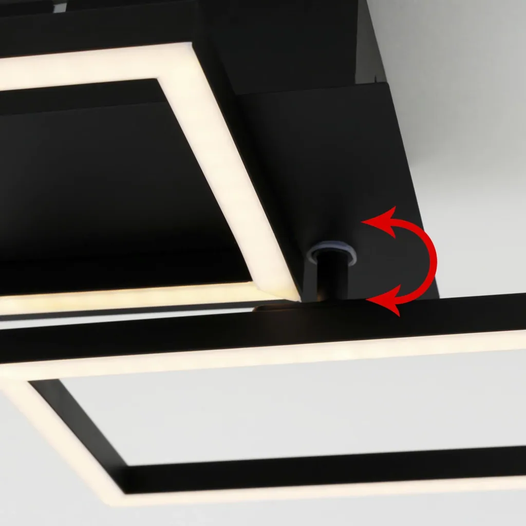 LED wall and ceiling light, 110 cm, CCT, 4400 lumens, 40 watts, black
