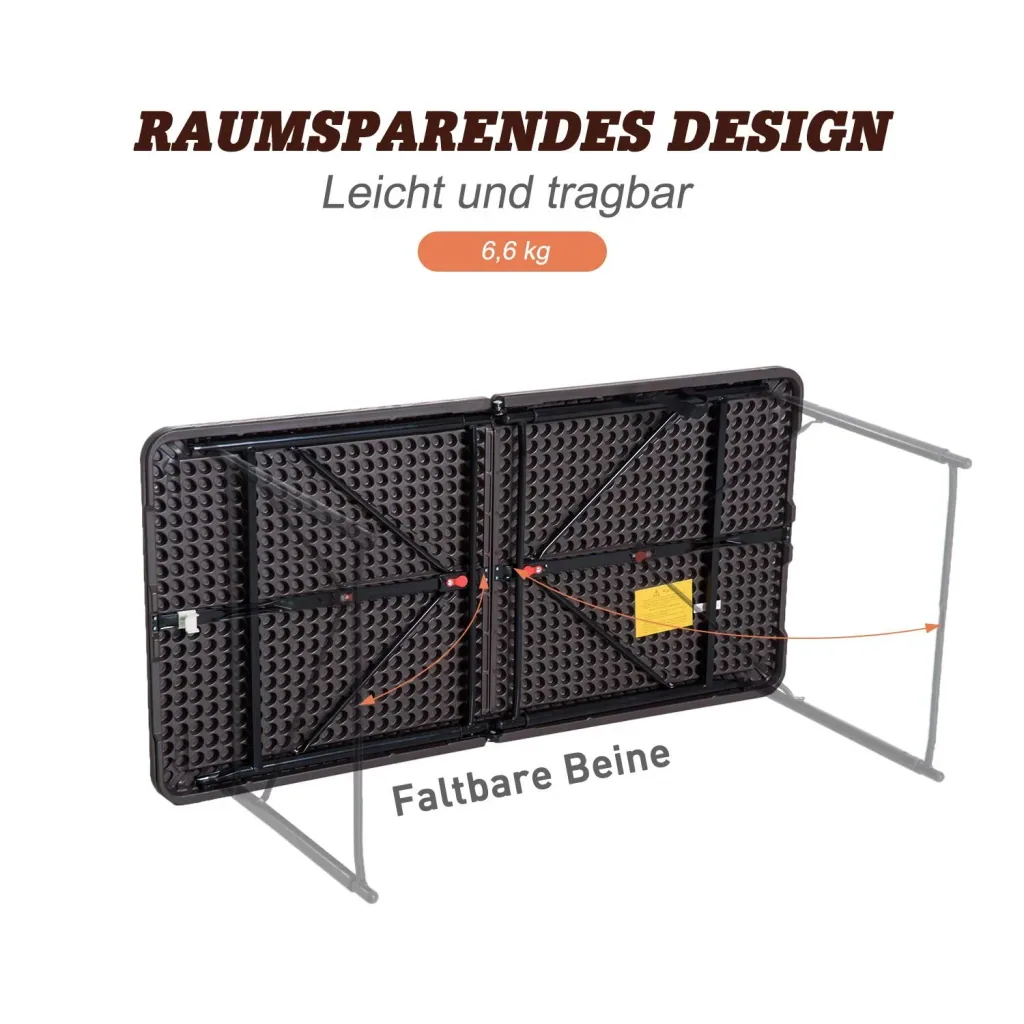 Foldable camping table