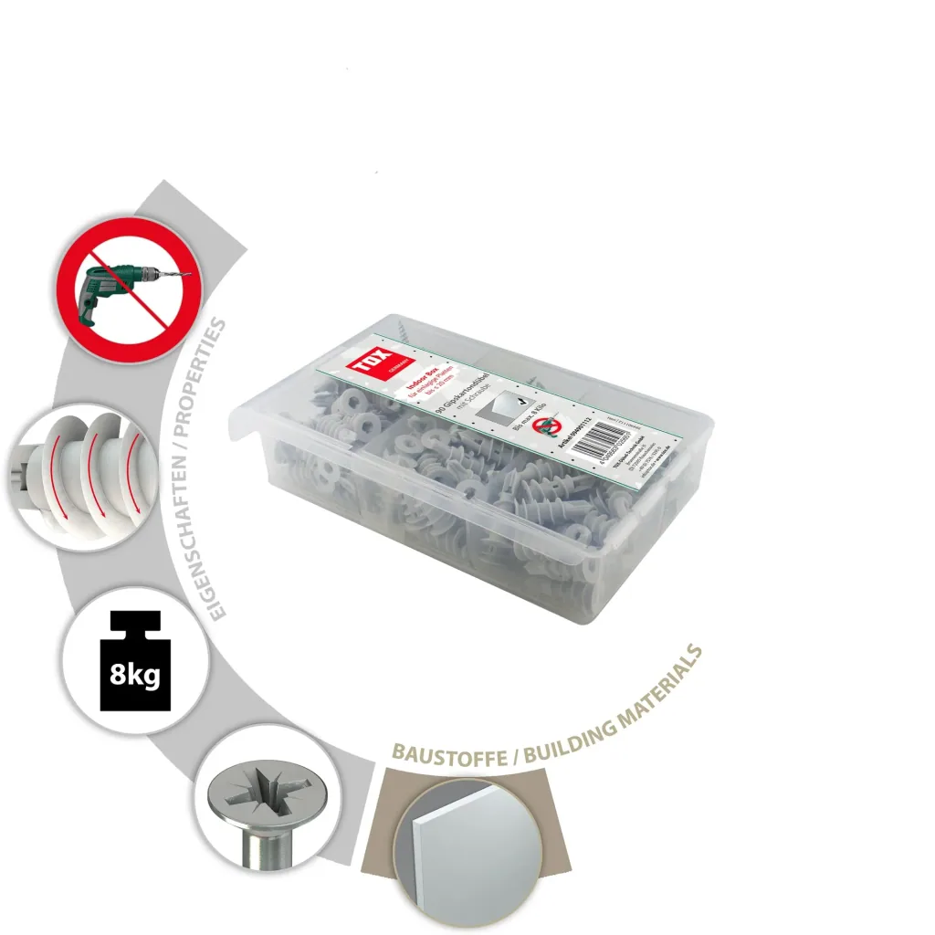 Plasterboard dowels - Indoor Box assortment 180 pieces