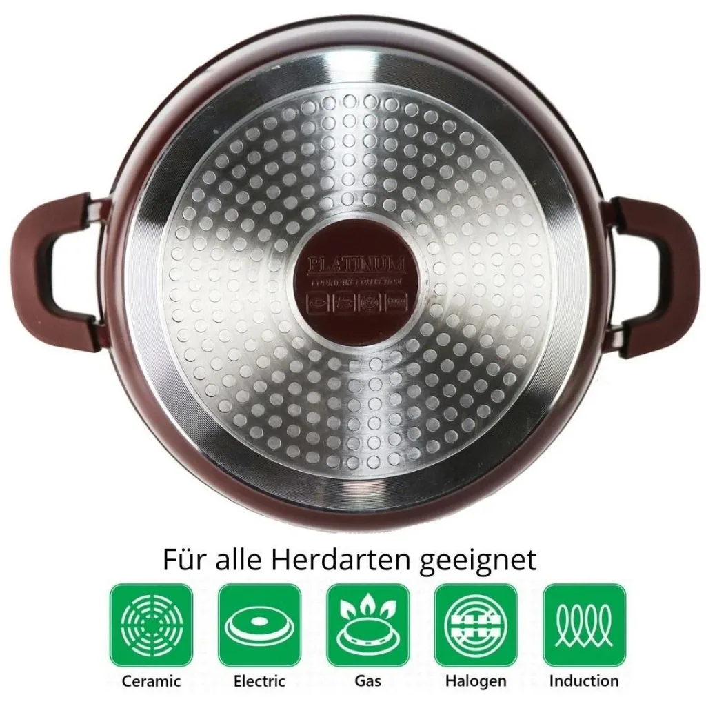 Platinum roasting pan - non-stick coating - 24 cm - Burgundy