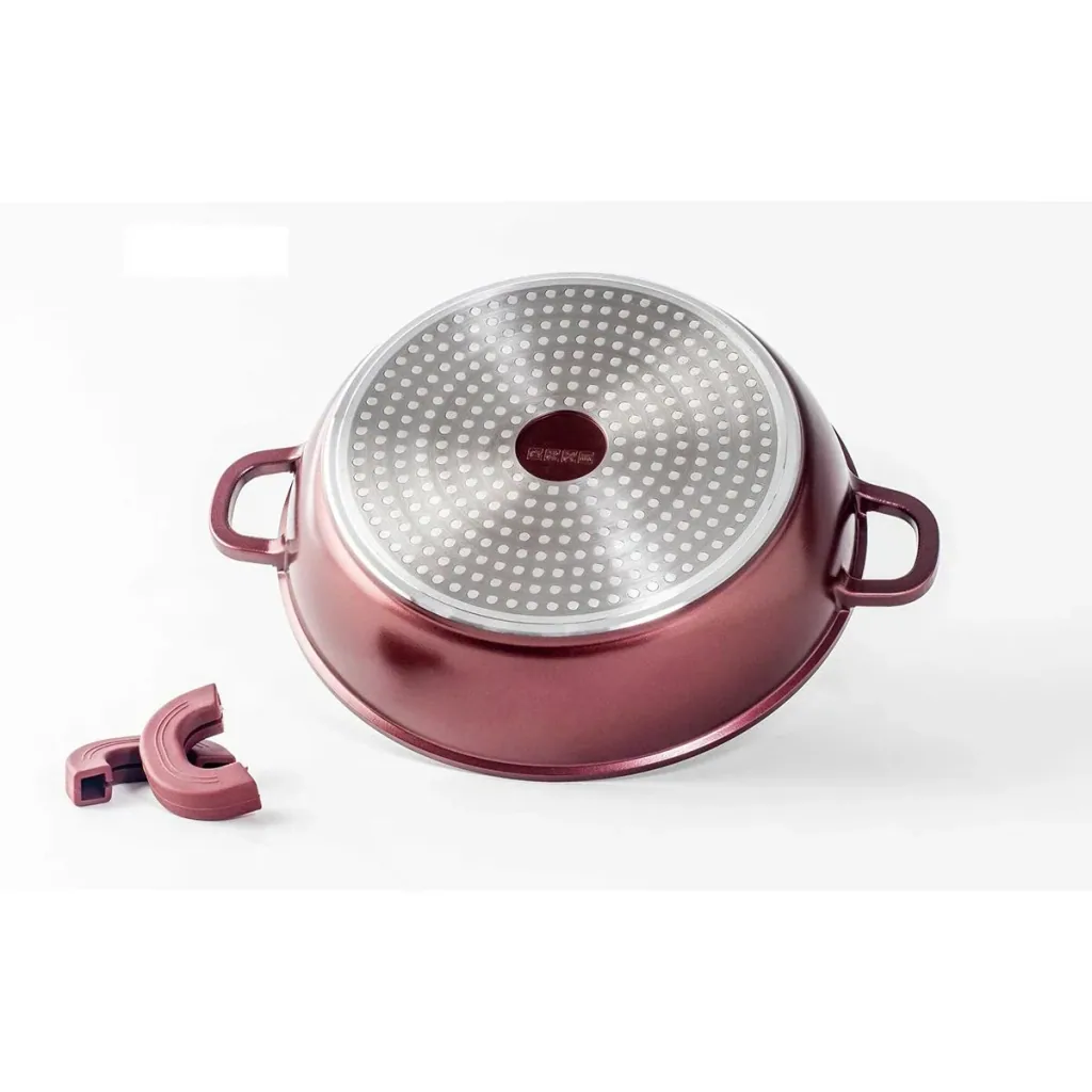 Platinum roasting pan - non-stick coating - 24 cm - Burgundy