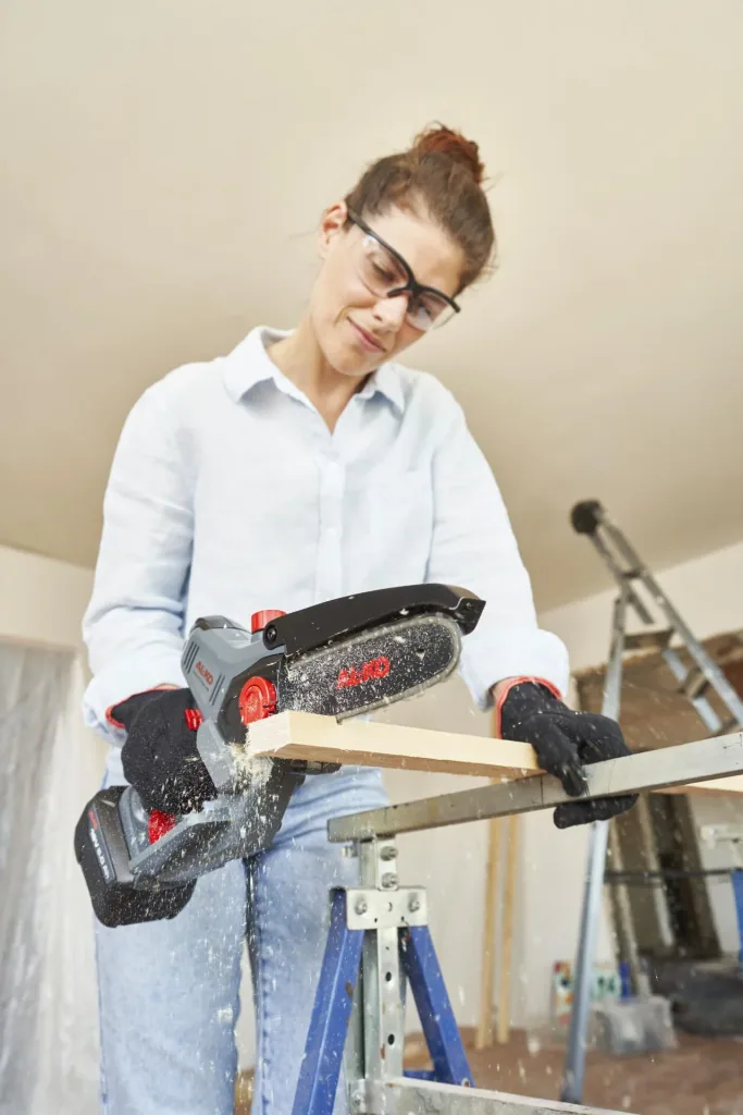 Mini-scie à chaîne sans fil CSM 1815, 18 V, compatible BOSCH HOME AND GARDEN – sans batterie ni chargeur