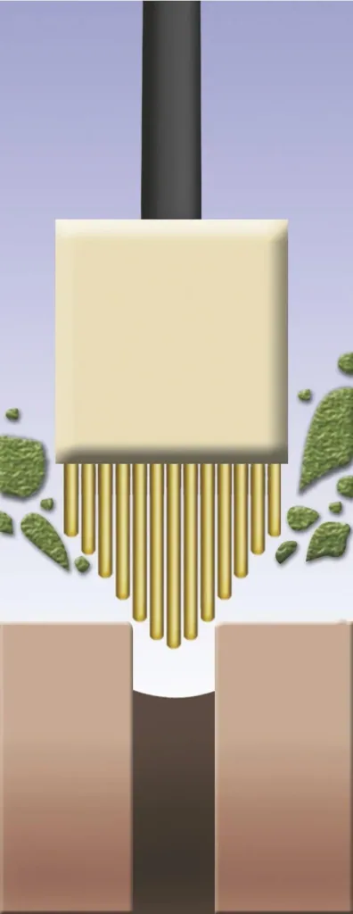 Joint cleaning brush with telescopic handle