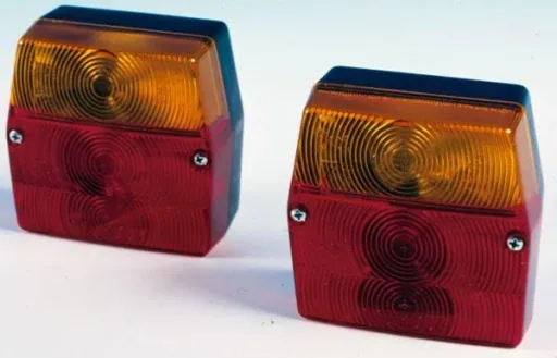 Functional lighting set for trailers, motorhomes, trucks, tractors