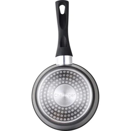 Cheffinger 3-piece pan set - marble coating - black