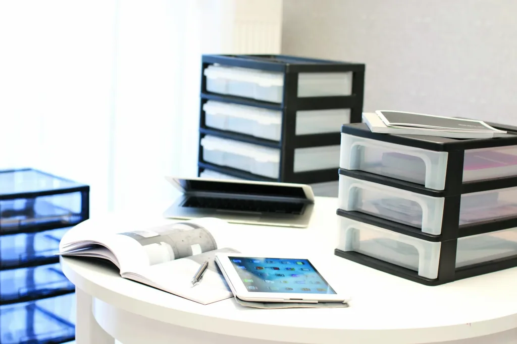 Drawer container, DIN A4, 4 high drawers