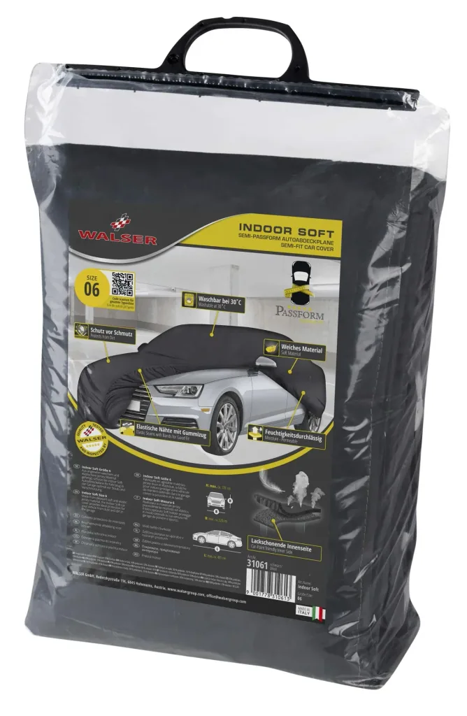 Car cover indoor soft - size 6 - 481x520x170cm - PES - elastane
