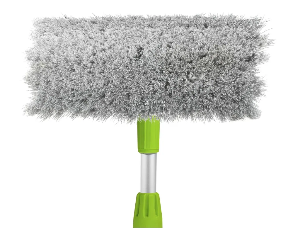 Washing brush with telescopic rod