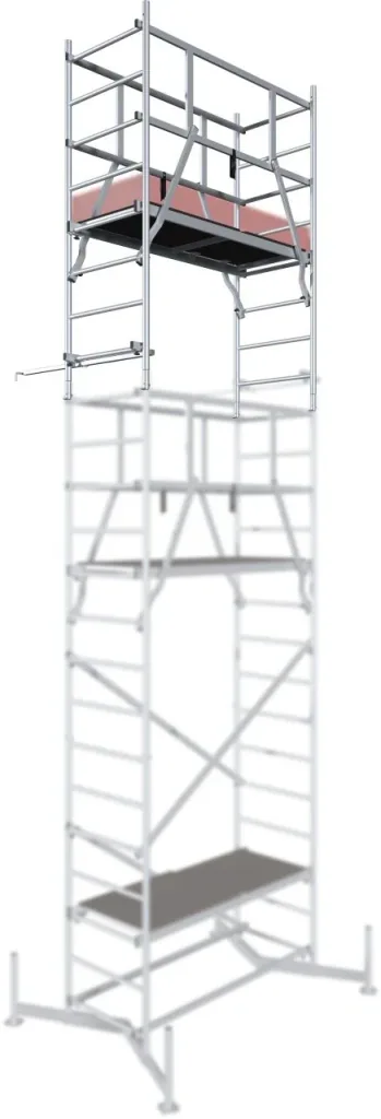 MONTO ClimTec aluminum scaffolding, 2nd level, working height approx. 7.00 m
