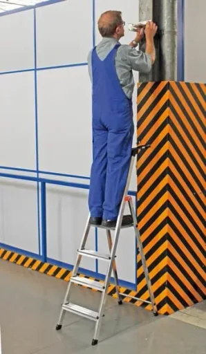 Aluminium stepladder, 8 steps