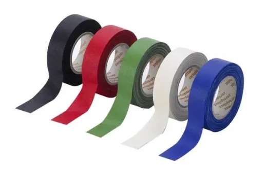 Rubans adhésifs en tissu colorés, 10 m, 5 pièces