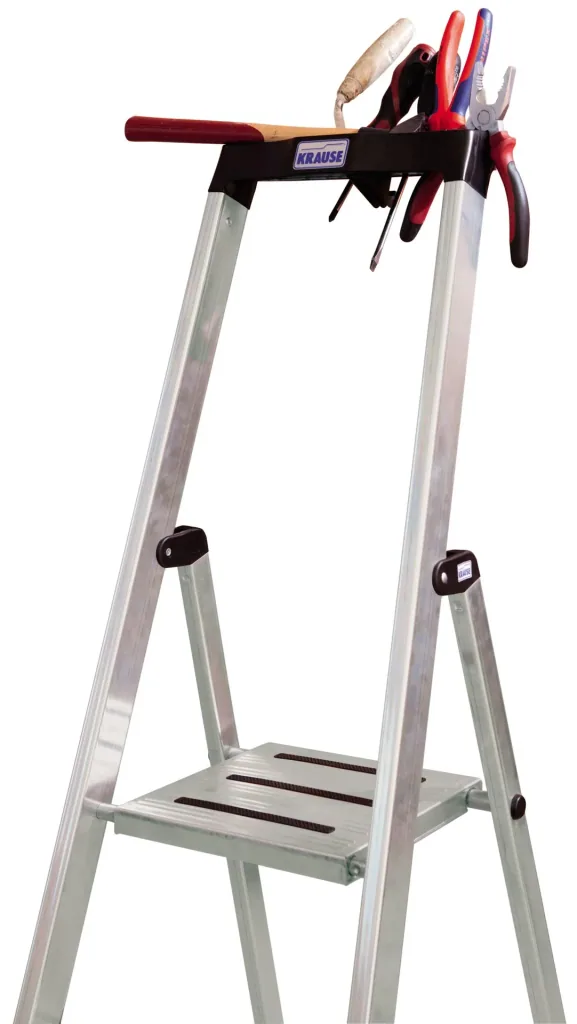 Sepuro stepladder, aluminum 4 steps with safety bar