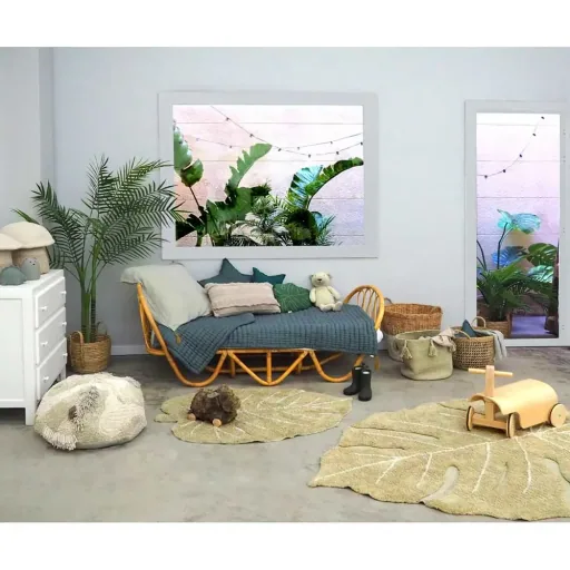 Lorena Canals Tapis lavable Monstera Mini