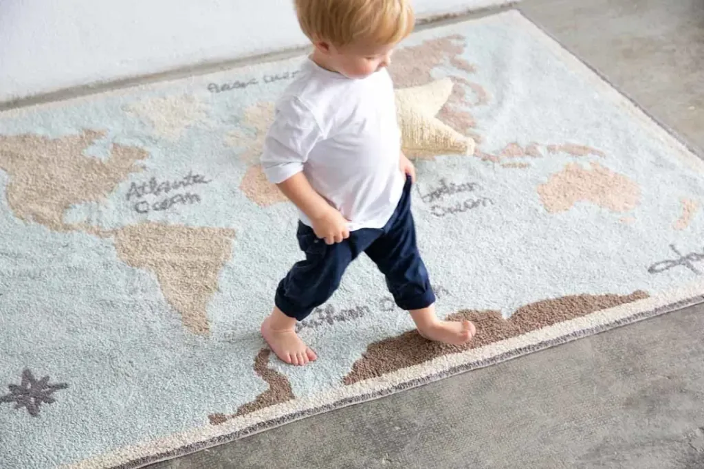 Lorena Canals Tapis Carte du monde
