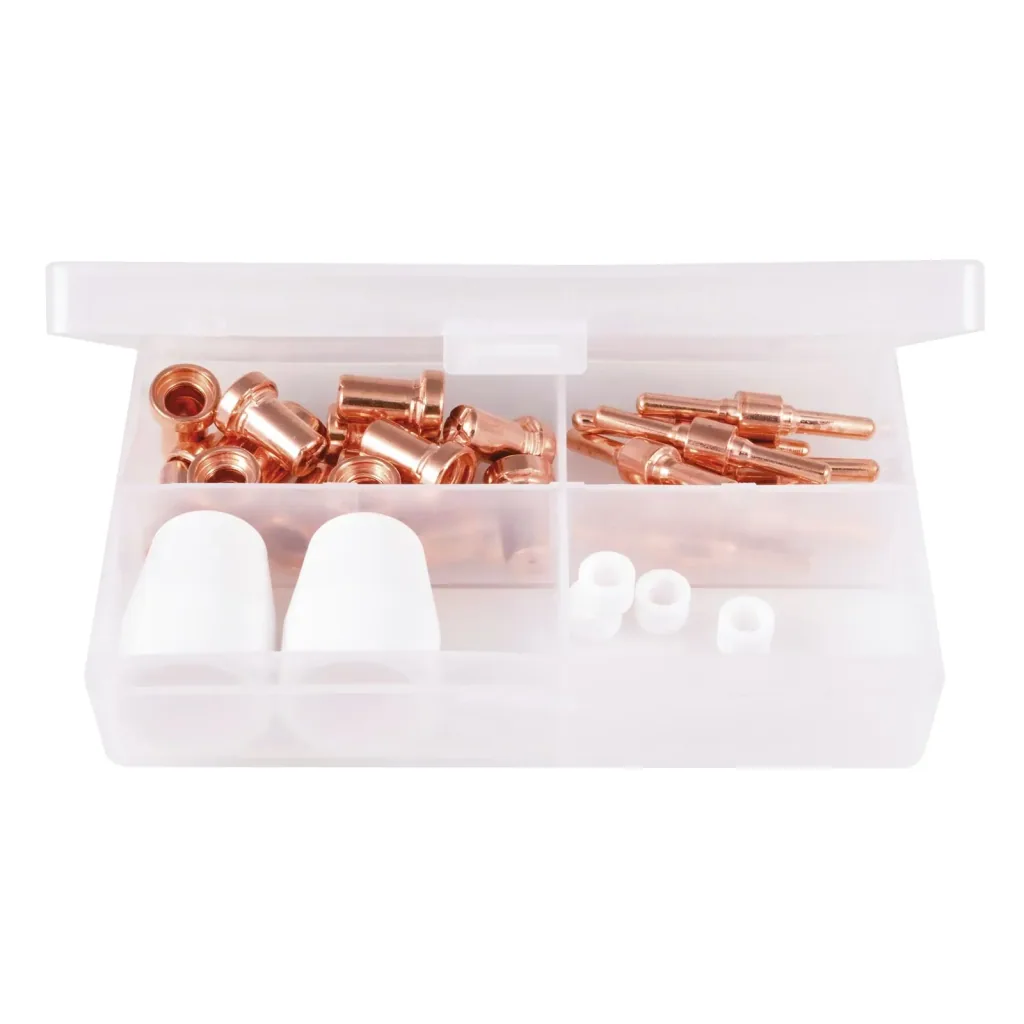 Accessory nozzle and electrode set TDES 30 for plasma cutter
