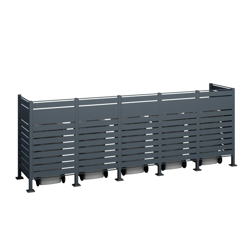 Garbage can cover Planum 5-box, 150 cm, anthracite