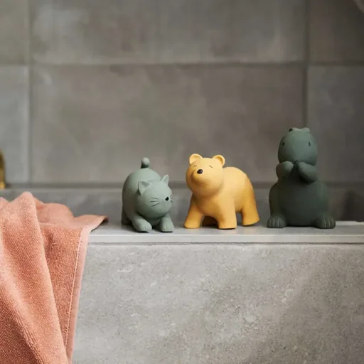 Liewood "David" Set d'animaux silicone bleu Mix