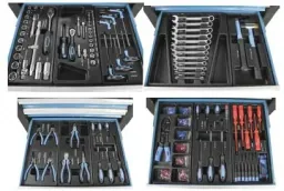 Chariot d'atelier Premium GWSP 07, 250 pièces, avec équipement d'outils