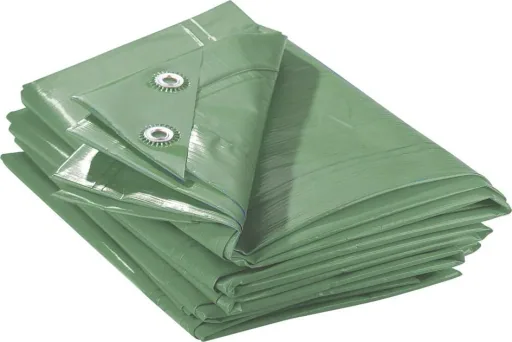 Bâche de protection, vert uni, résistante 90 g/m², 2 x 3 m