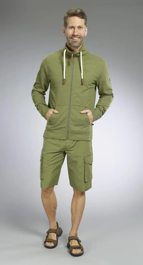 Sweat jacket, color olive, size M