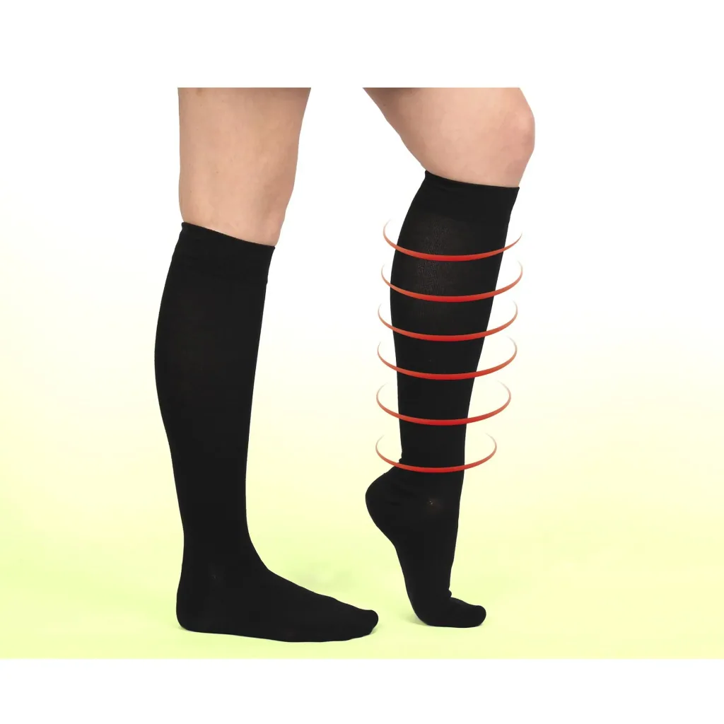 Energy LYCRA support knee socks, black, size 39 - 42, 1 pair