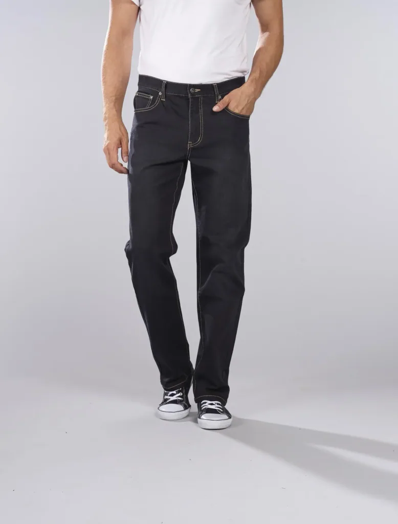 Stretch denim jogging pants, black, size 25