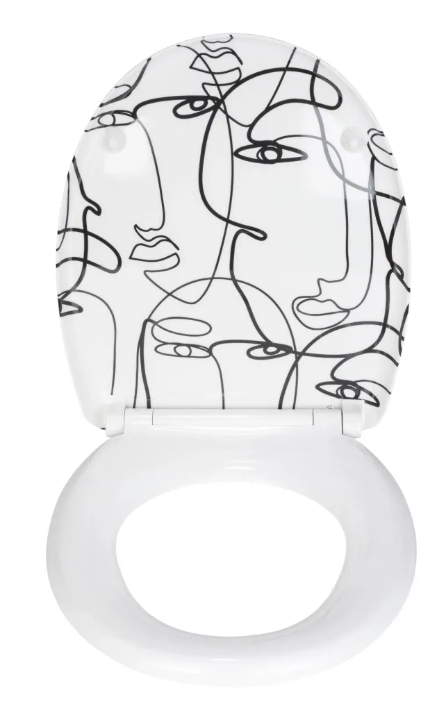 Toilet seat "Faces", Duroplast