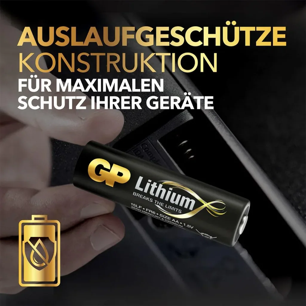 Lithium Primary Mignon (AA) Batteries - 4 pieces