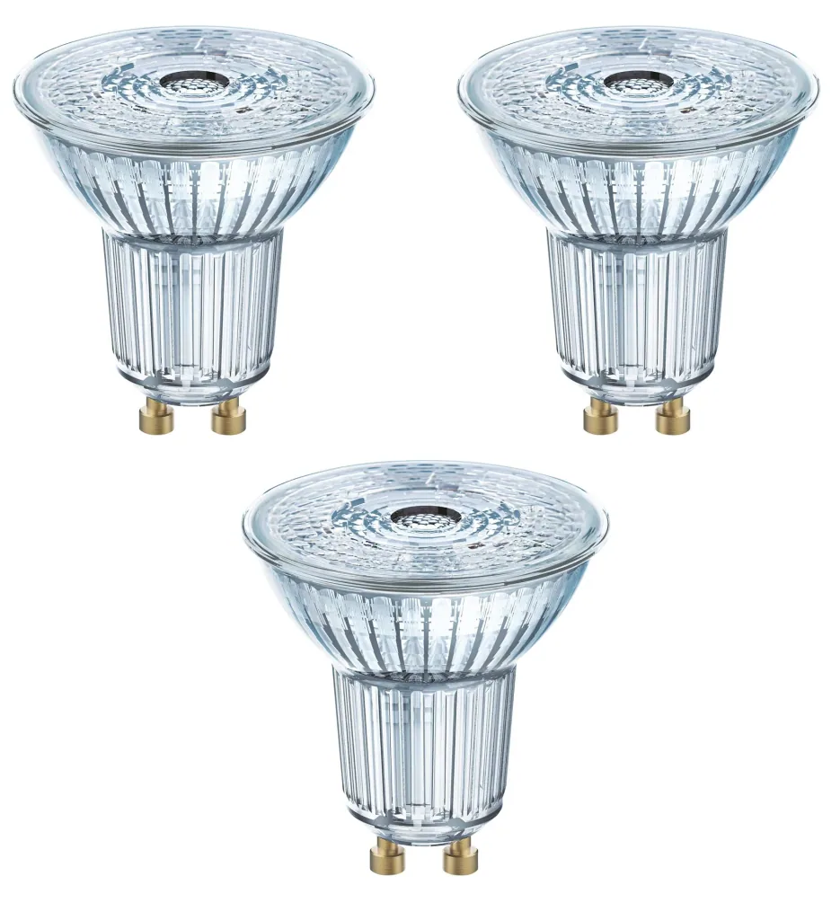 CLASSIC LED reflector lamp PAR16 with 4.3 watts, GU10, warm white - 3 pieces