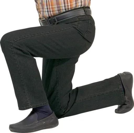 5-pocket stretch jeans, color black, size 58